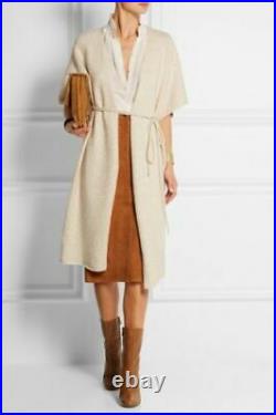 NWT The Row DAYA Beige Silk and Cashmere Cardigan in Size M, Orig. $2390