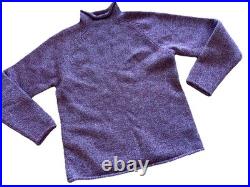 NWT Vintage J Crew Rollneck Sweater Marled Burgundy 100% Wool M Dead Stock