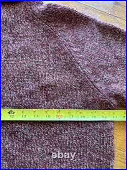 NWT Vintage J Crew Rollneck Sweater Marled Burgundy 100% Wool M Dead Stock