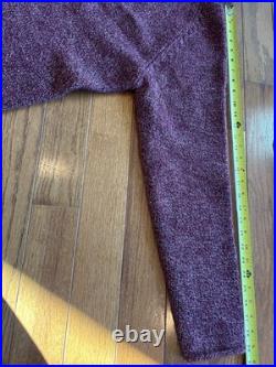 NWT Vintage J Crew Rollneck Sweater Marled Burgundy 100% Wool M Dead Stock