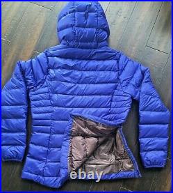 NWT Womens Patagonia Down Sweater Hoodie Pullover 1/4 Zip Cobalt BLue $249 Med