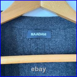 Naadam Cashmere Shrug sz M Heather Gray Charcoal Sweater Cardigan Bolero