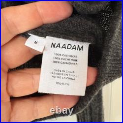 Naadam Cashmere Shrug sz M Heather Gray Charcoal Sweater Cardigan Bolero