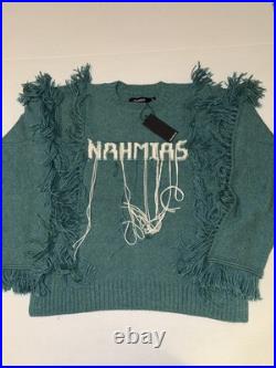 Nahmias Intarsia-knit logo Alpaca Wool jumper Size Medium Brand New