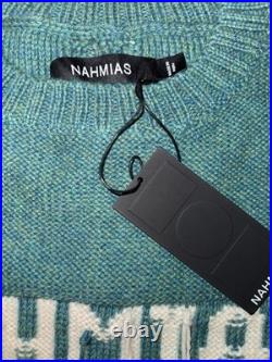 Nahmias Intarsia-knit logo Alpaca Wool jumper Size Medium Brand New Nahmias Intarsia-knit logo Alpaca Wool jumper Size Medium Brand New