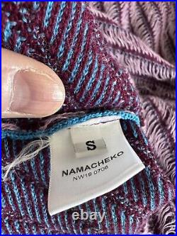 Namacheko High Neck Woven Pink Purple Sweater