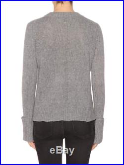New $990 The Row Gibet Cashmere Sweater in Medium Grey Heather sz XS