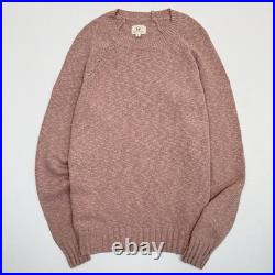 New AG Adriano Goldschmied Deklyn Sweater Mens M Sample Line Cotton Slub Rose