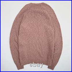 New AG Adriano Goldschmied Deklyn Sweater Mens M Sample Line Cotton Slub Rose