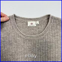 New AG Adriano Goldschmied Deklyn Wool Cashmere Sweater Men M Sample Line Waffle