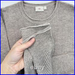 New AG Adriano Goldschmied Deklyn Wool Cashmere Sweater Men M Sample Line Waffle