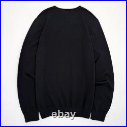 New AG Adriano Goldschmied Sweater Mens M Sample Line Black Pullover Cotton