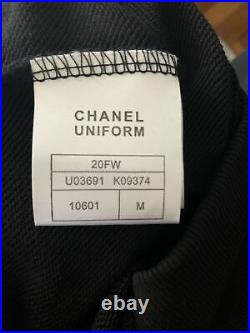 New Chanel Crewneck Sweatshirt Sweater Uniform CC M Unisex Black Exclusive Rare