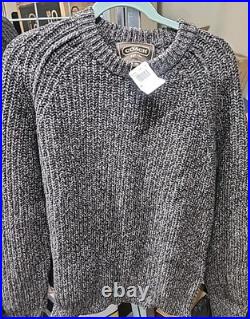 New Coach Knit Sweater MARBLED CREW NECK Grey 84089 MEDIUM Rare MSRP $498 Authen