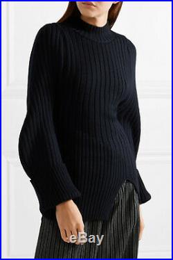 New JACQUEMUS Pablo ribbed wool sweater FR 38 or MED (4-6) Navy