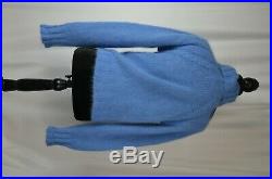 New Laurie's Women's Turtleneck Sweater Size Medium Angora Knit Blue Italy Boho