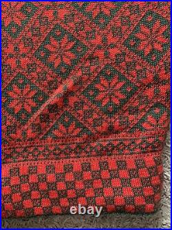 New NWT Women's Dale of Norway Sweater Red Olive Green Medium Wool Snowflake
