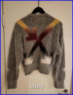 (New) OFF-WHITE grey Sweater 42 Alpaca and Mohair wool made in Italy