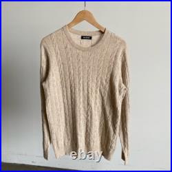 New Oatmeal NAADAM Wool Blend Cable Knit Sweater Sz Medium