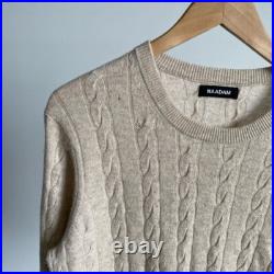 New Oatmeal NAADAM Wool Blend Cable Knit Sweater Sz Medium New Oatmeal NAADAM Wool Blend Cable Knit Sweater Sz Medium