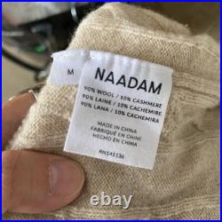 New Oatmeal NAADAM Wool Blend Cable Knit Sweater Sz Medium New Oatmeal NAADAM Wool Blend Cable Knit Sweater Sz Medium
