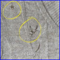 New Oatmeal NAADAM Wool Blend Cable Knit Sweater Sz Medium