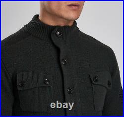 New RRP £169 mens BARBOUR calibrate WOOL sweater jumper half zip size M