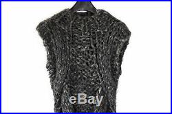 New Rick Owens Women's Cashmere Hand Knit Dark Dust Sweater M, Sphinx, 2195$