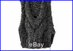 New Rick Owens Women's Cashmere Hand Knit Dark Dust Sweater M, Sphinx, 2195$