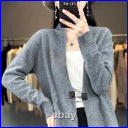 New Sweater Women's V-neck Cardigan Knit Top Fashion Bottoming Coat