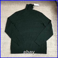 New Theory Sweater Mens Medium Pullover Cashmere Vilass T Turtleneck Dark Spruce