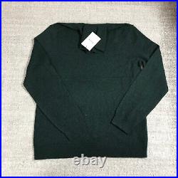 New Theory Sweater Mens Medium Pullover Cashmere Vilass T Turtleneck Dark Spruce