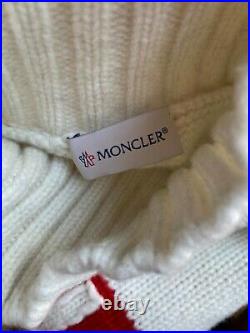 New With Tags Auth Moncler Red, White & Blue Sweater Size Medium Retail $1060