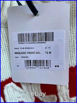 New With Tags Auth Moncler Red, White & Blue Sweater Size Medium Retail $1060