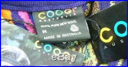 New With Tags Coogi Australia Wool Sweater Vest Bright Colors Size Medium