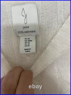 New Woman Joie 100% 2ply Cashmere Sweater Size medium ivory color Long Sleeves