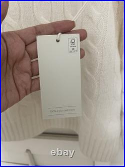 New Woman Joie 100% 2ply Cashmere Sweater Size medium ivory color Long Sleeves