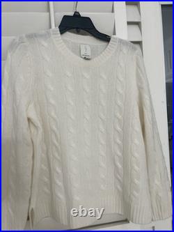 New Woman Joie 100% 2ply Cashmere Sweater Size medium ivory color Long Sleeves