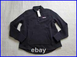 New Women's S M L 3x Vineyard Vines Sweater Fleece Relaxed Shep Shirt Jet Black