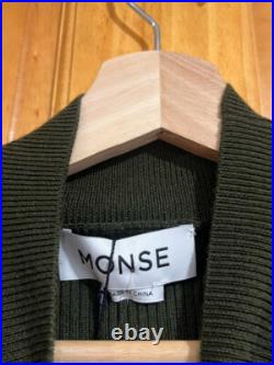 New with Tag MRSP $690 Monse Mock Neck Wool Blend Sweater with Zippers Sz Medium
