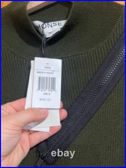 New with Tag MRSP $690 Monse Mock Neck Wool Blend Sweater with Zippers Sz Medium