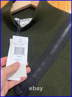New with Tag MRSP $690 Monse Mock Neck Wool Blend Sweater with Zippers Sz Medium