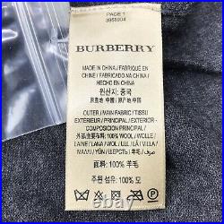 New with Tags Burberry Brit Grey Wool V-Neck Cardigan Sweater Button Womens Medium