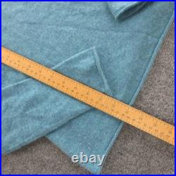 Nicole Miller New York Sweater Womens Medium Light Blue 100% Cashmere Mock Neck