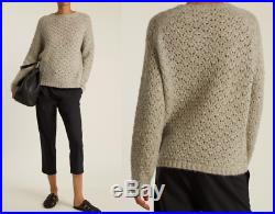 Nili Lotan $550 Millie Sweater in Light Grey Melange M