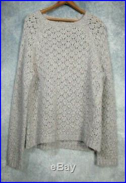 Nili Lotan $550 Millie Sweater in Light Grey Melange M