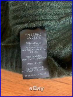 Nili Lotan Leyton Green Cashmere Sweater Size M