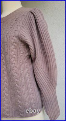 NoName cashmere sweater thick knit puff sleeve size M