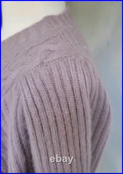NoName cashmere sweater thick knit puff sleeve size M