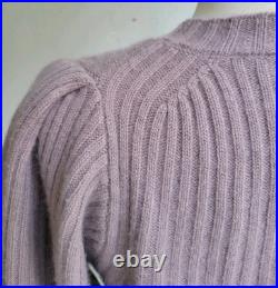 NoName cashmere sweater thick knit puff sleeve size M